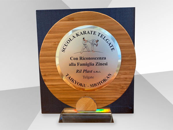 Riconoscimento a Rilplast dalla Scuola Karate di Telgate